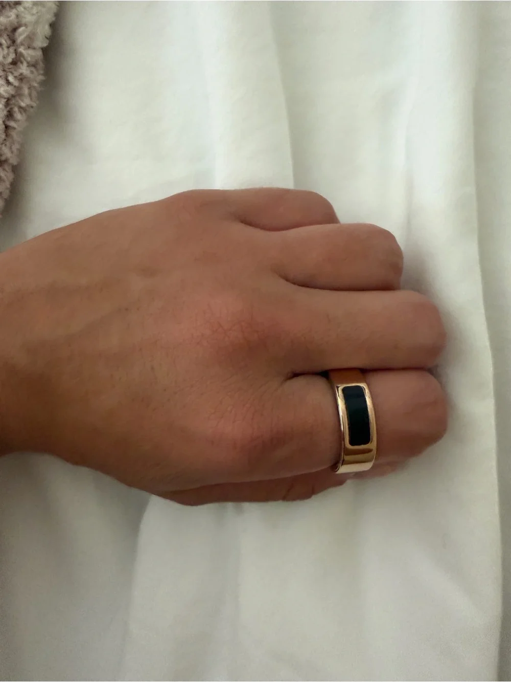 Aizo rose gold smart ring size 8 health and fitness tracker
